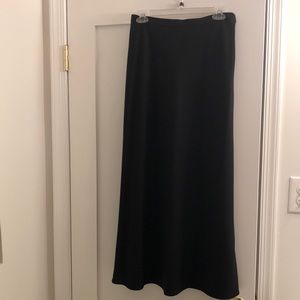 DKNY Essentials Black Gaberdine Skirt.
